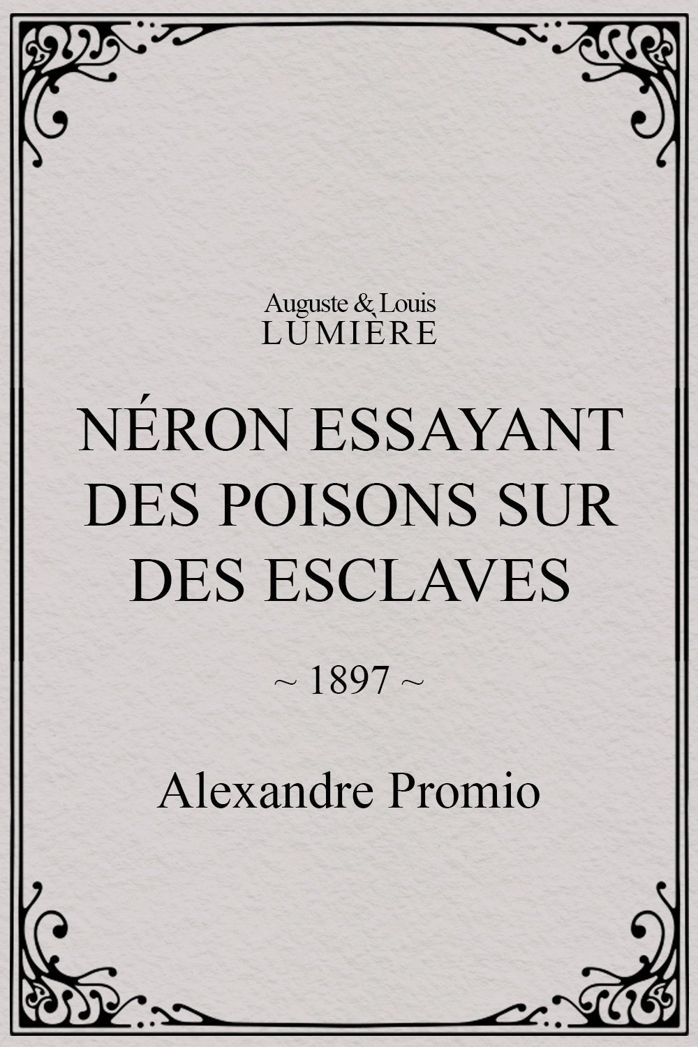 Néron essayant des poisons sur des esclaves