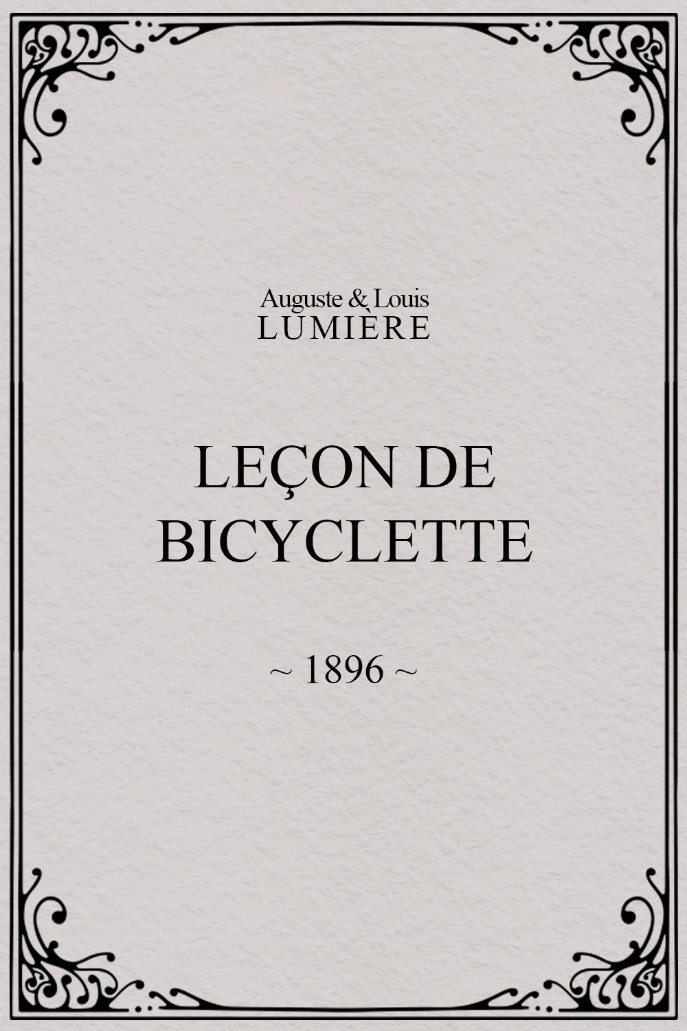 Leçon de bicyclette